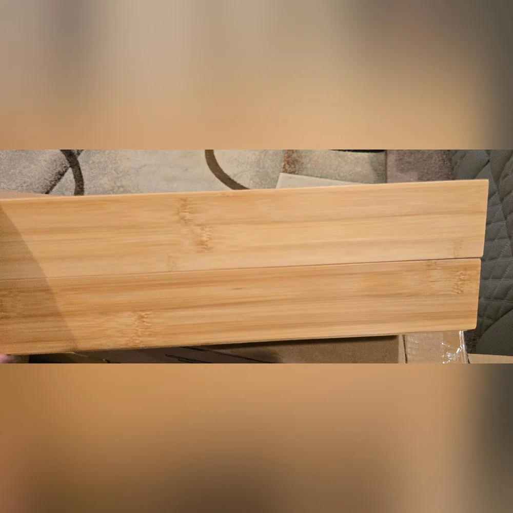 Greatseas 2 Pc Bamboo Storage Tray Set, Drawer Or Counter